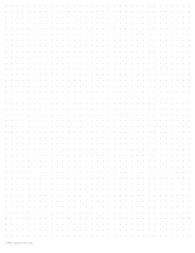 0.25 inch printable dot paper template