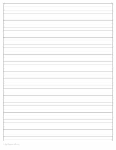 0.1 inch printable lined paper template
